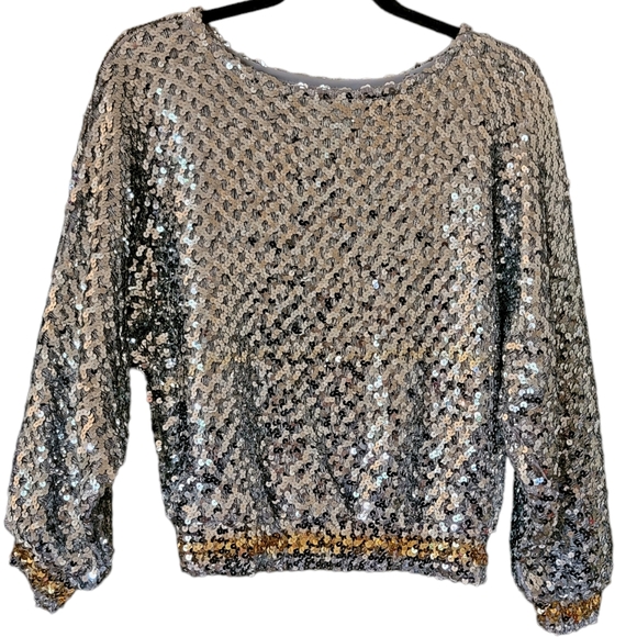 Teddi of california vintage sequin sweater top - Picture 2 of 5